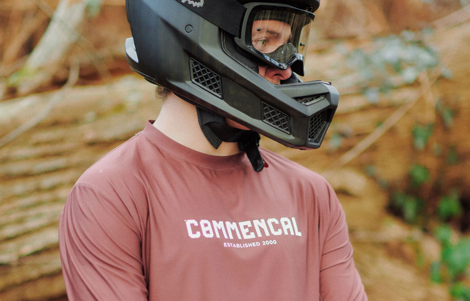 COMMENCAL LIGHTECH CORPORATE LONG SLEEVE JERSEY RED DIRT image number 1