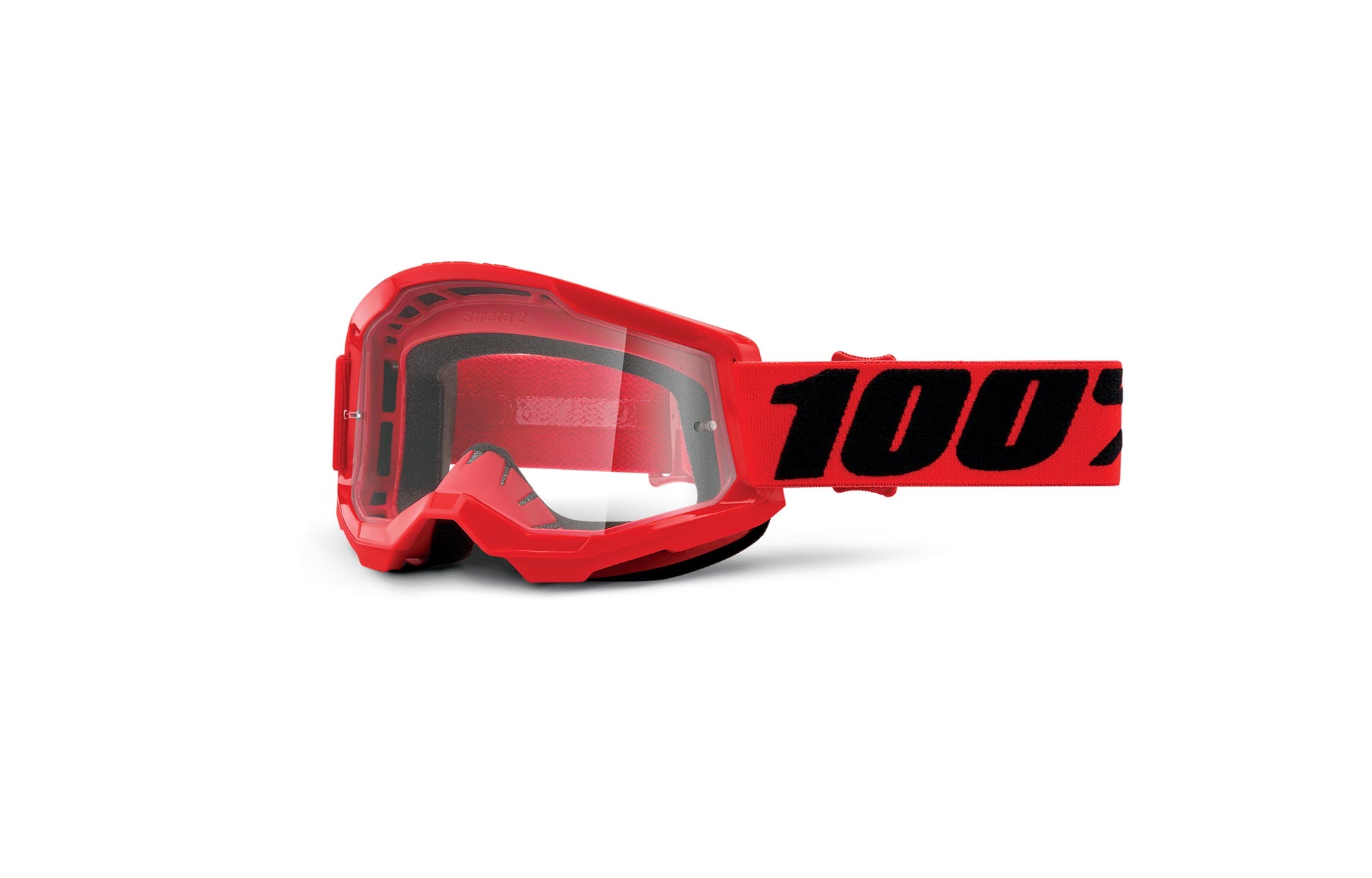 100% STRATA 2 GOGGLES RED - CLEAR LENS image number 0