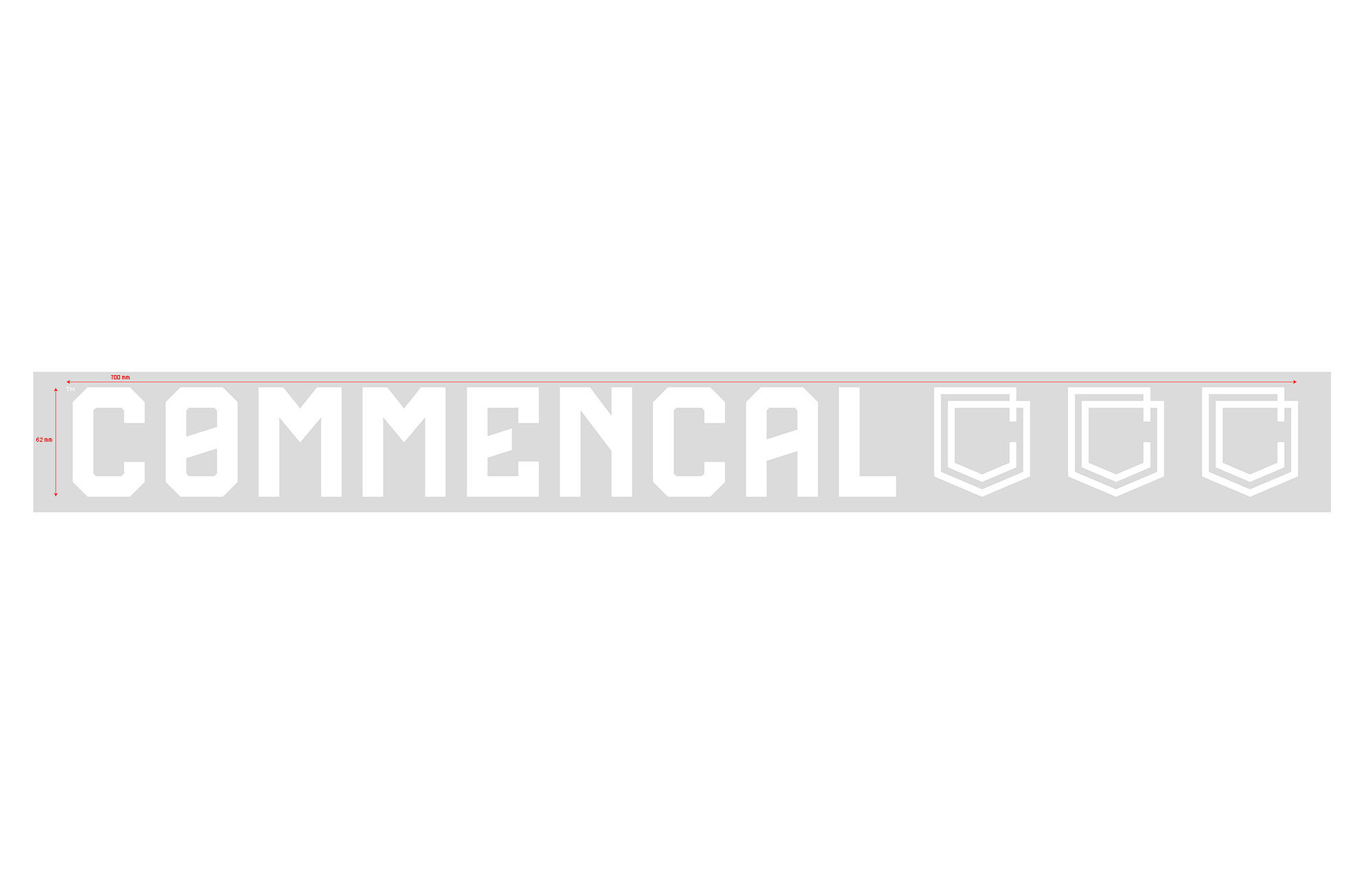 COMMENCAL TRADITIONAL STICKER LARGE WHITE image number 0