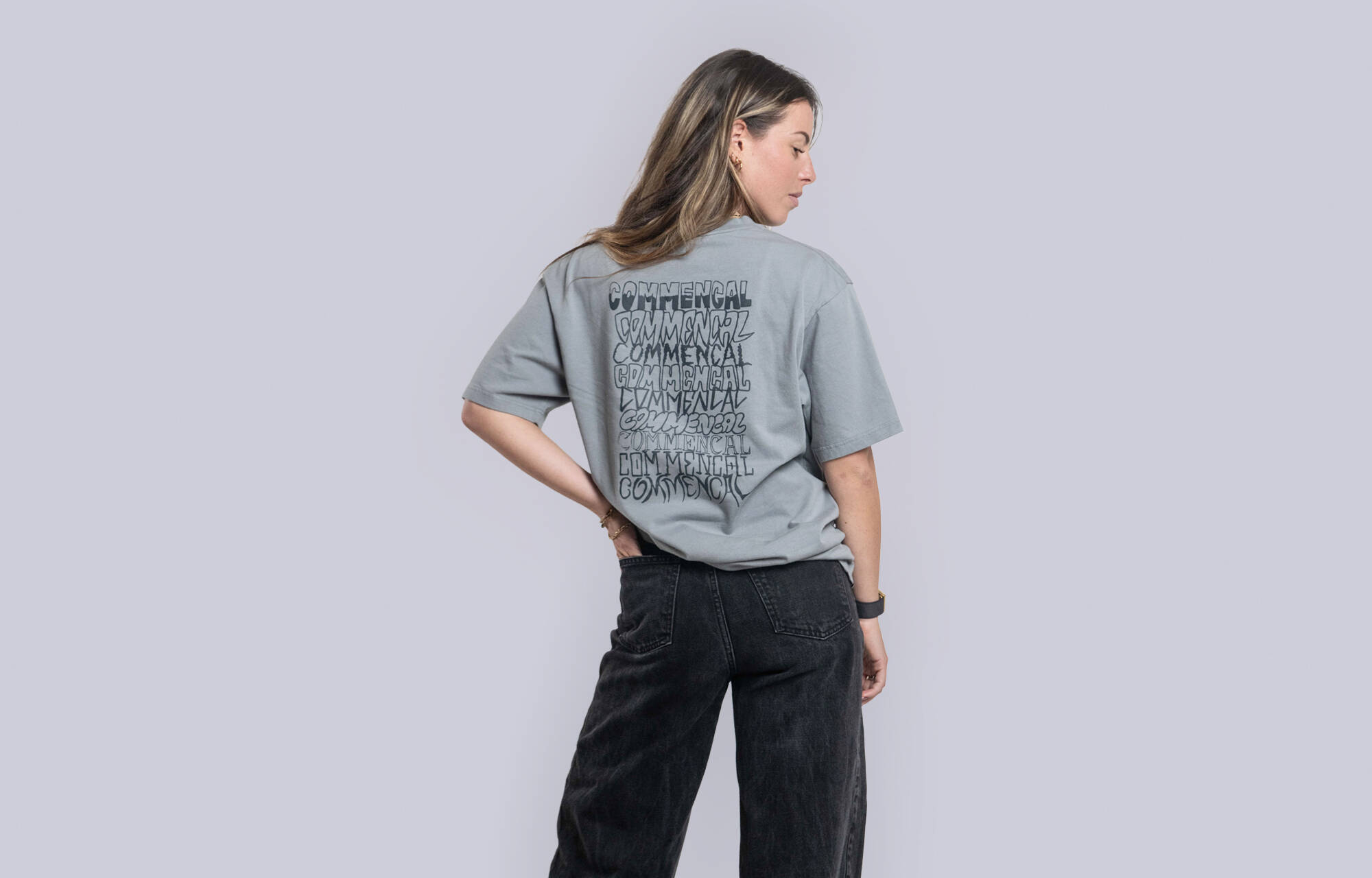 CAMISETA COMMENCAL LOOSE FIT LOGORAMA GREY image large number 1