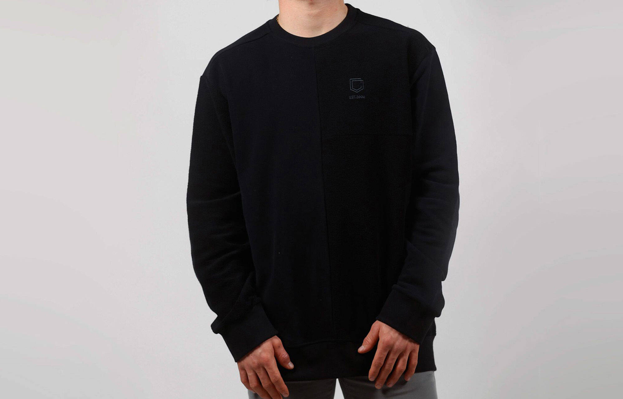 CREWNECK COMMENCAL LOOSE FIT PATCHWORK BLACK image cover number 0