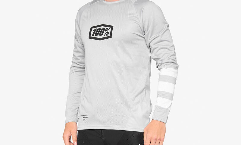 MAGLIA A MANICHE LUNGHE BAMBINO 100% R-CORE VAPOR/WHITE