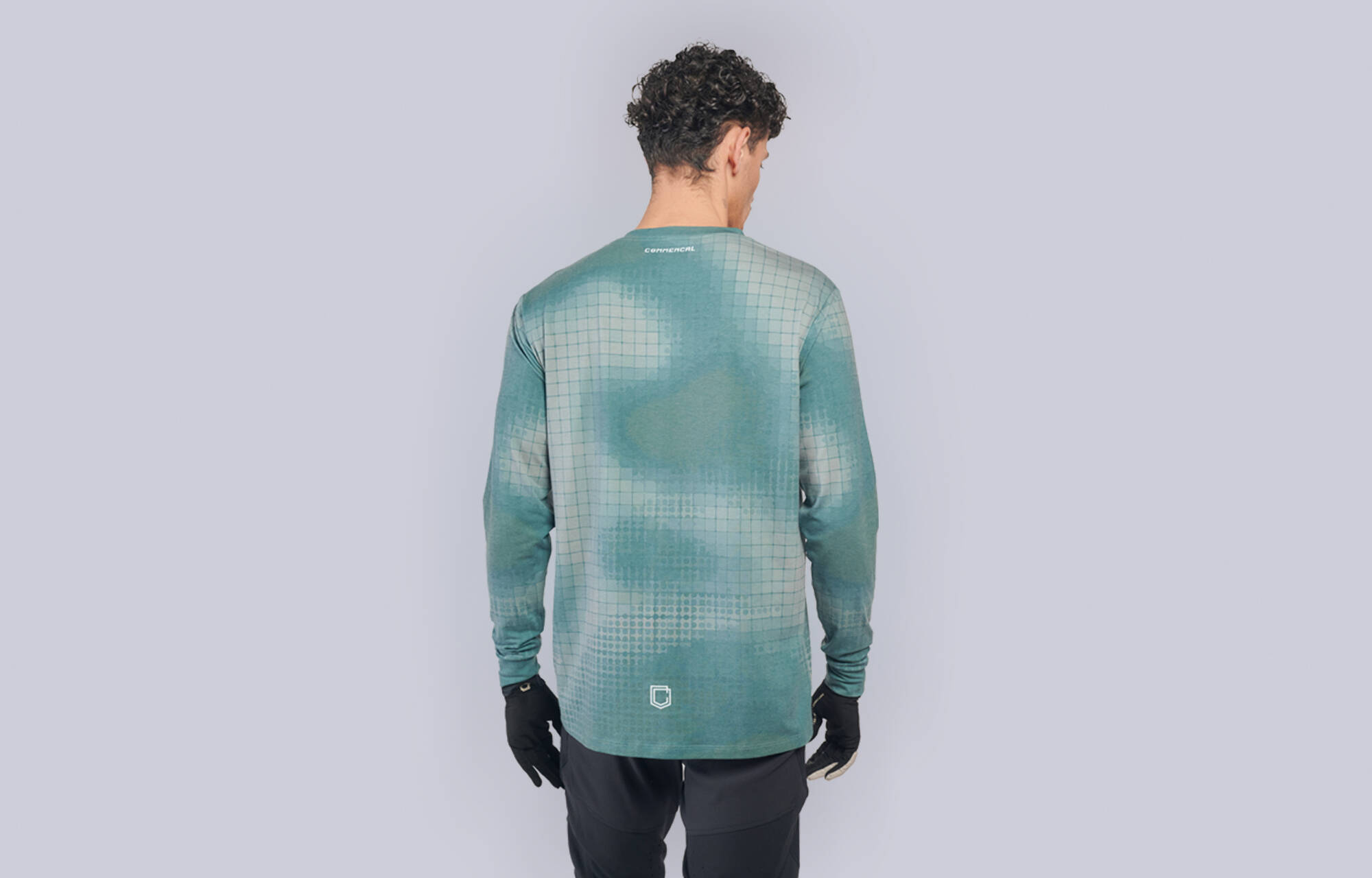 MAILLOT COMMENCAL SOFTECH MANCHES LONGUES CAMO GRID GREEN image large number 0