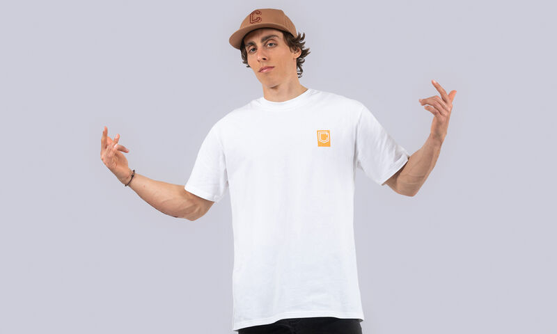 T-SHIRT COMMENCAL LOOSE FIT ORANGE AND WHITE