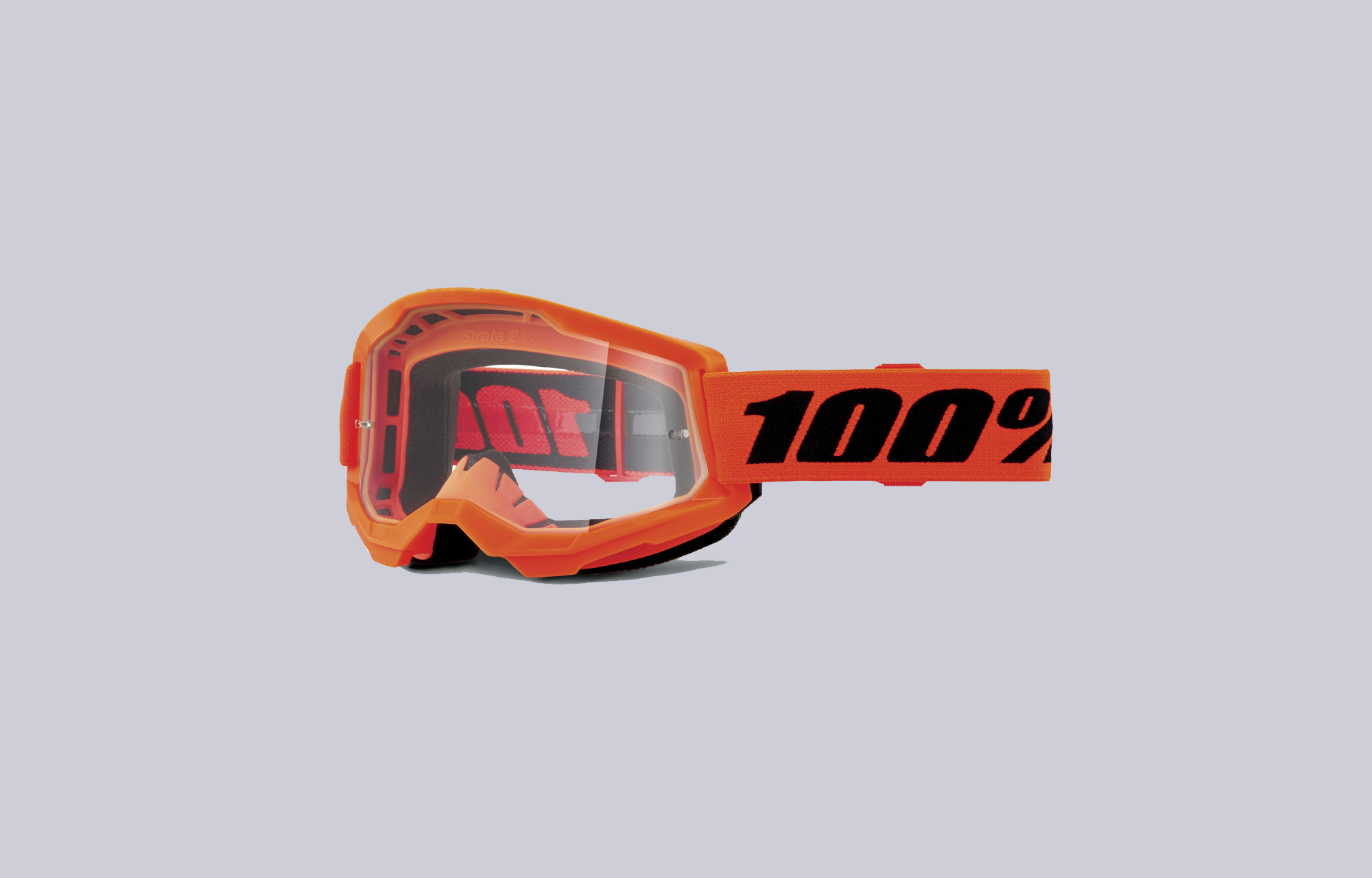 GAFAS 100%  STRATA 2 NEON ORANGE- LENTES CLARAS image cover number 0