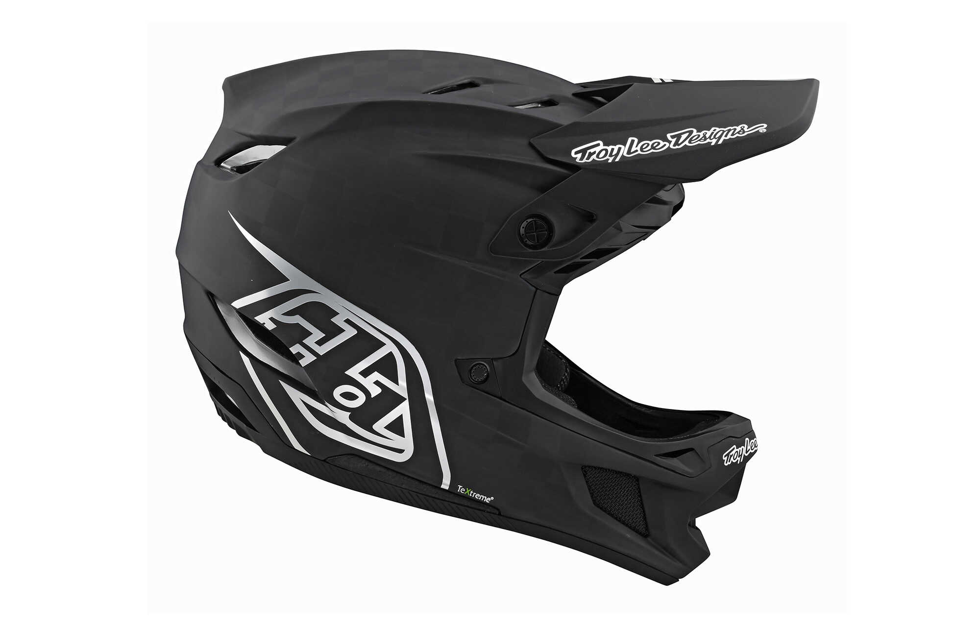 CASCO TROY LEE DESIGNS D4 CARBON - STEALTH BLACK/SILVER image large number 4