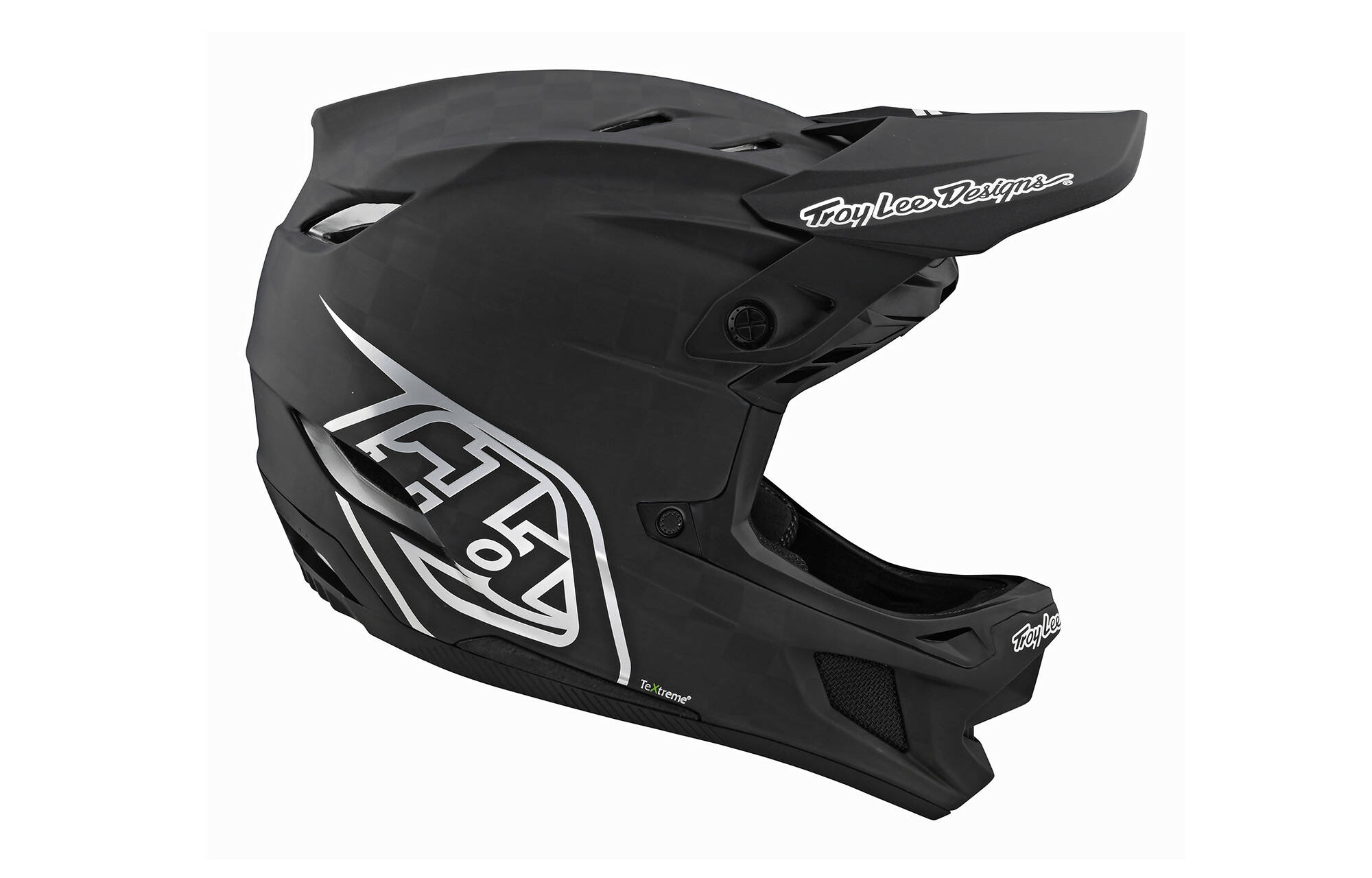 CASQUE TROY LEE DESIGNS D4 CARBON - STEALTH BLACK/SILVER image large number 4