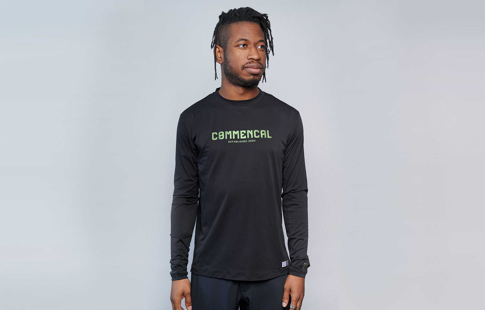 MAILLOT CMNCL LIGHTECH MANCHES LONGUES CORPORATE BLACK AND GREEN image cover number 0