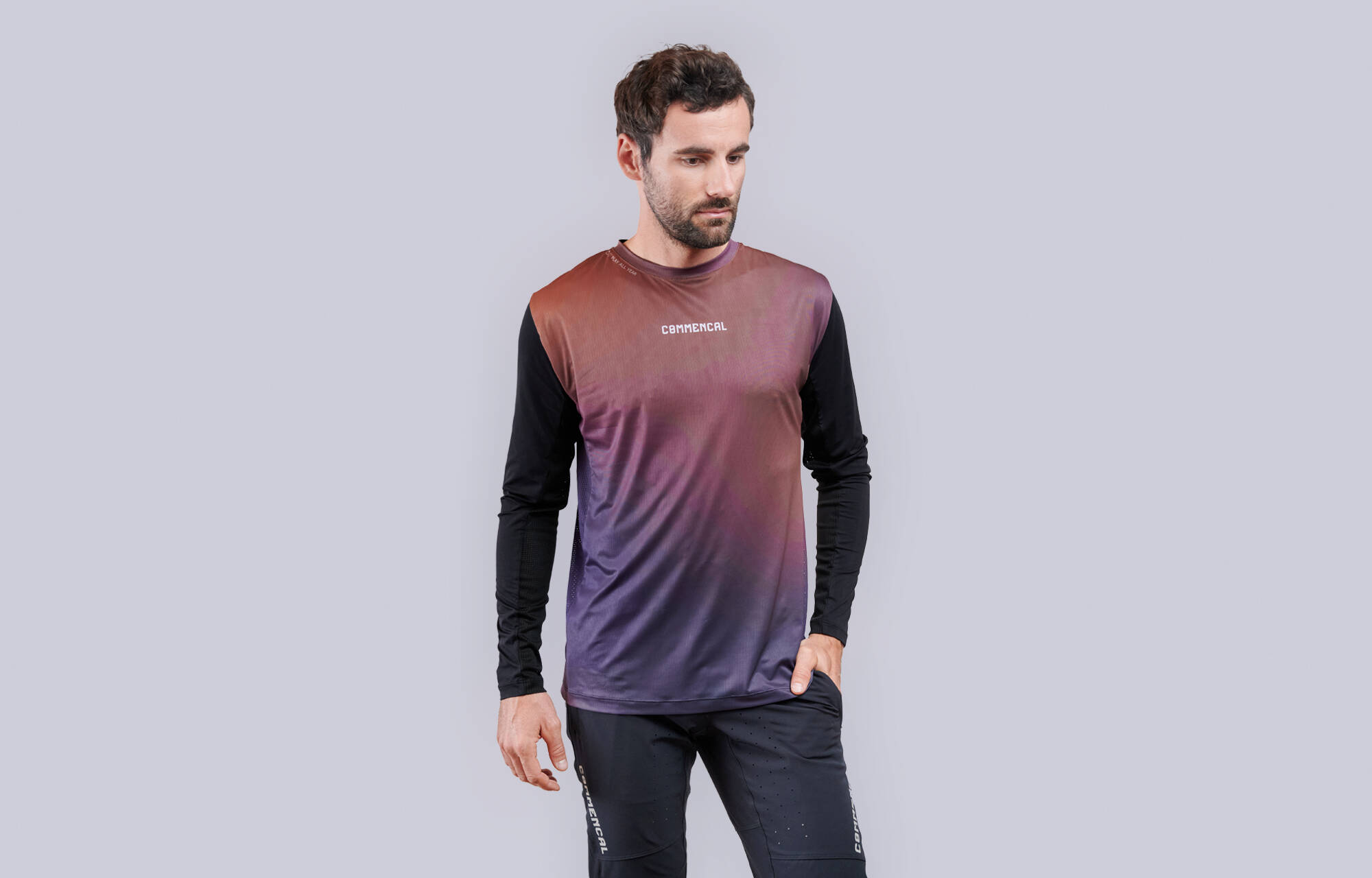 MAILLOT COMMENCAL LIGHTECH MANGA LARGA URBAN PURPLE image cover number 0