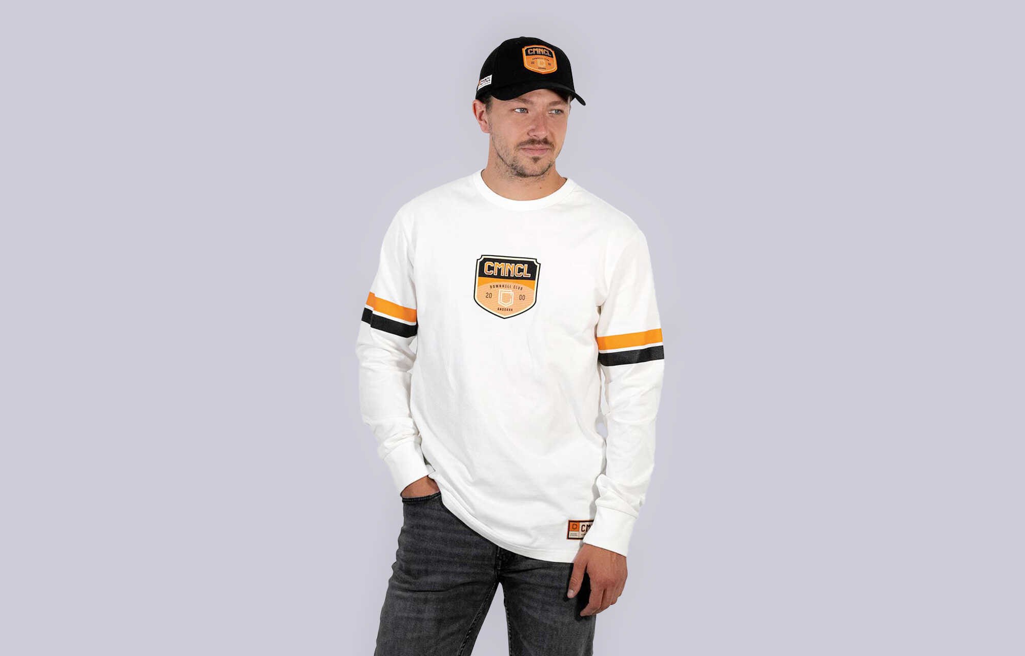 T-SHIRT COMMENCAL LOOSE FIT MANCHES LONGUES CMNCL DH CLUB GREIGE image cover number 0