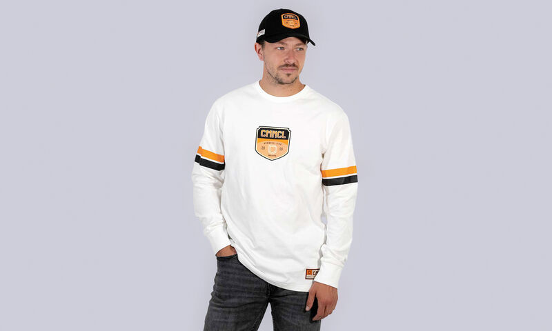 T-SHIRT COMMENCAL LOOSE FIT MANICHE LUNGHE CMNCL DH CLUB GREIGE