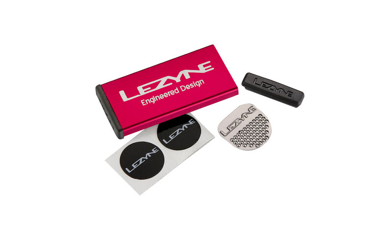 KIT DE REPARACION LEZYNE METAL ROJO - DUAL 6 PARCHES