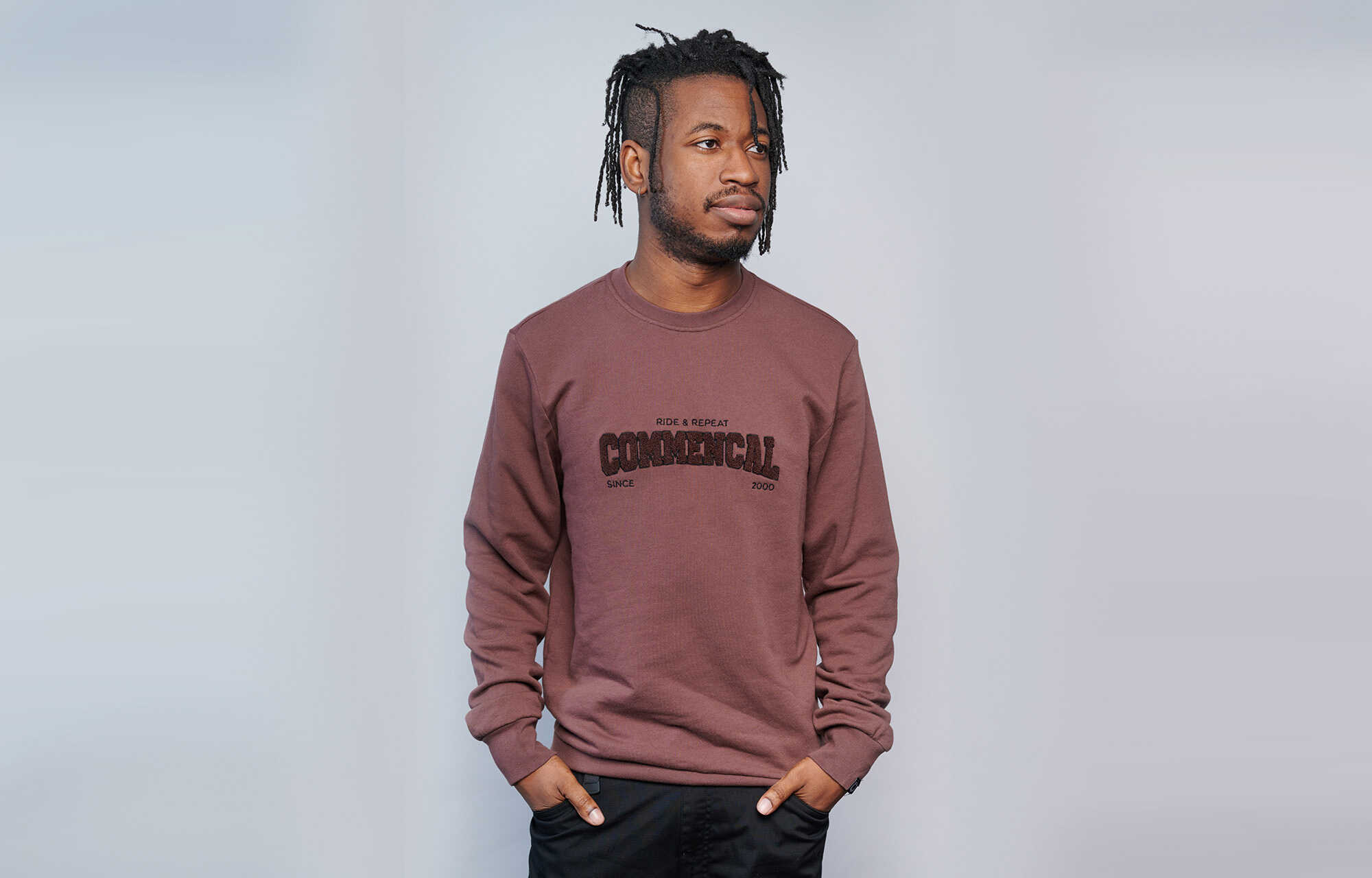 CREWNECK COMMENCAL REGULAR FIT UNIVERSITY GRANIT image cover number 0