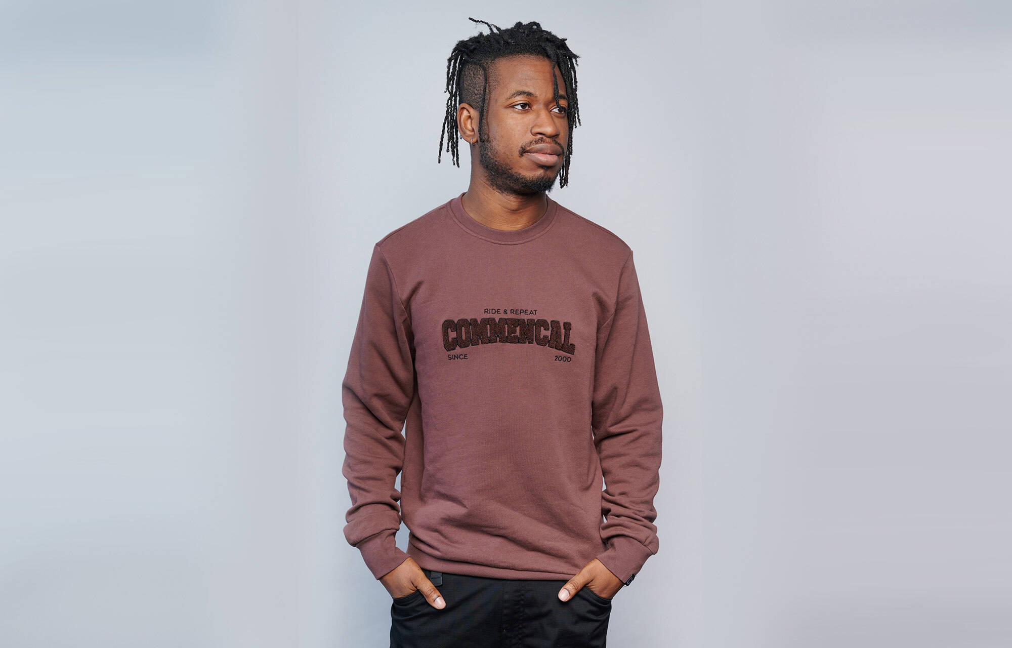 SUDADERA COMMENCAL REGULAR FIT UNIVERSITY GRANIT image cover number 0