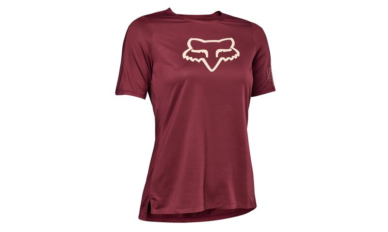 MAILLOT MANGAS CORTAS FOX WOMEN FLEXAIR DARK MAROON