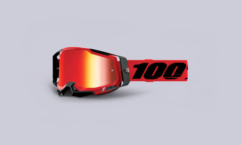 MÁSCARA 100% RACECRAFT 2 RED - MIRROR RED LENS