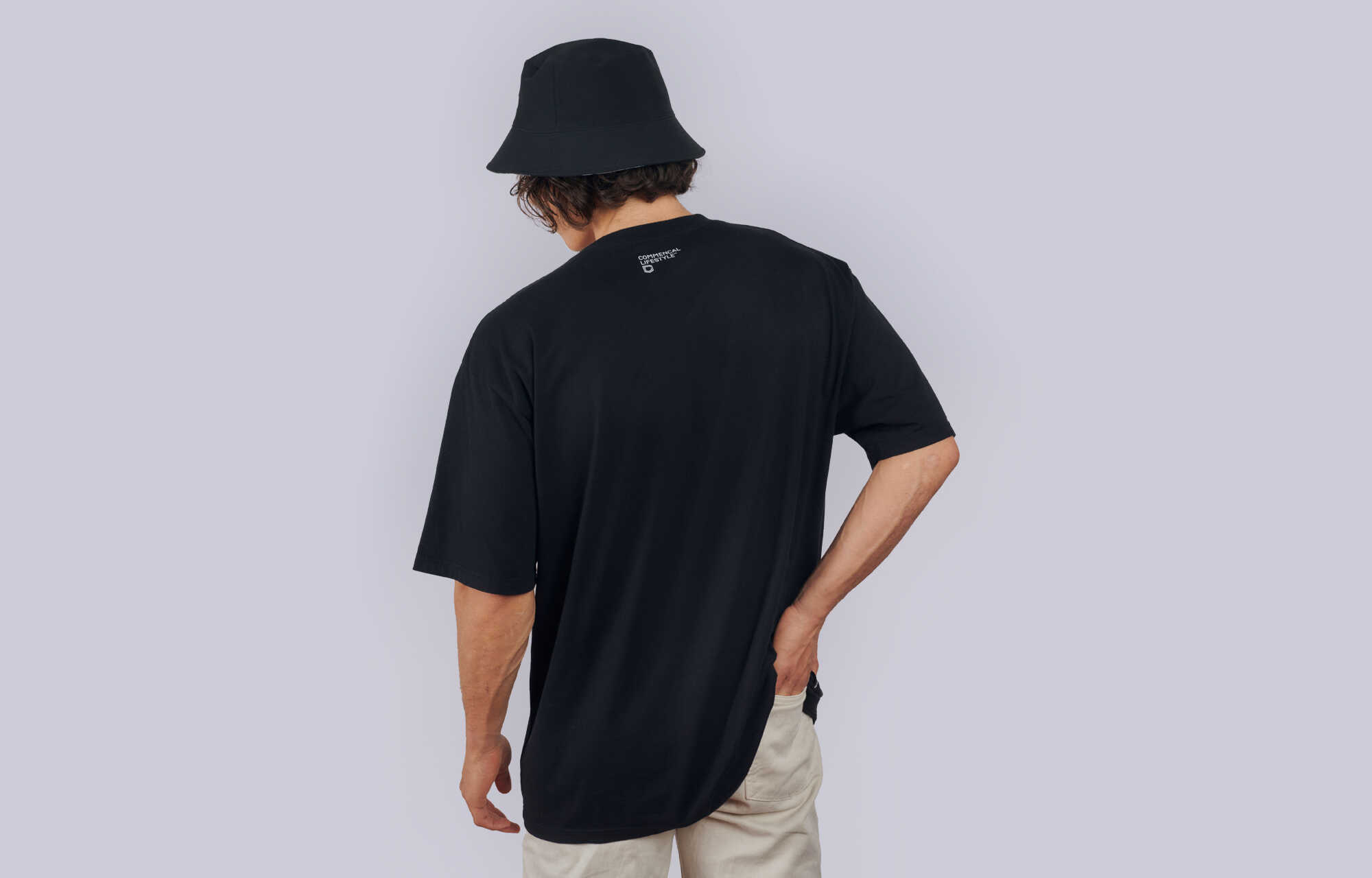 COMMENCALLOOSE FIT LIGHT T-SHIRT BLACK RECORDS image large number 0