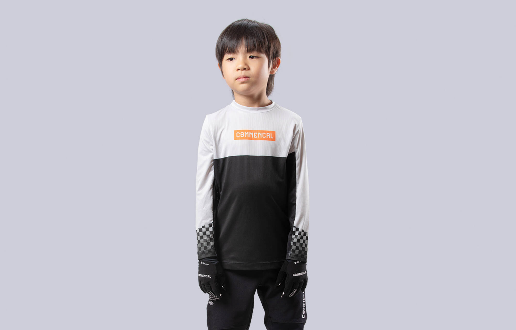 MAILLOT COMMENCAL LIGHTECH MANCHES LONGUES KIDS RACE DARK GREY image cover number 0