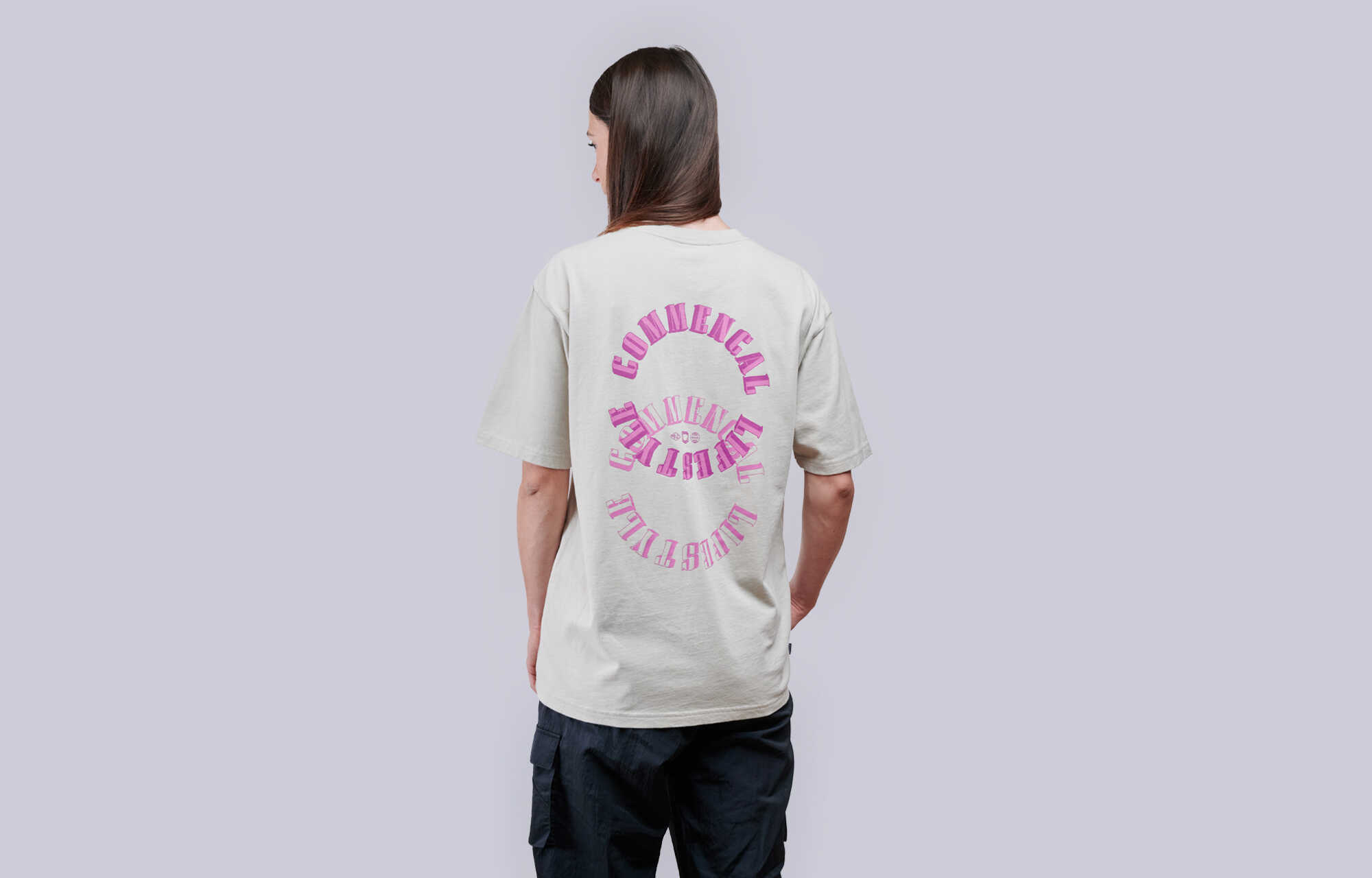 COMMENCAL CIRCLE LOOSE FIT T-SHIRT LIGHT GREY image large number 1