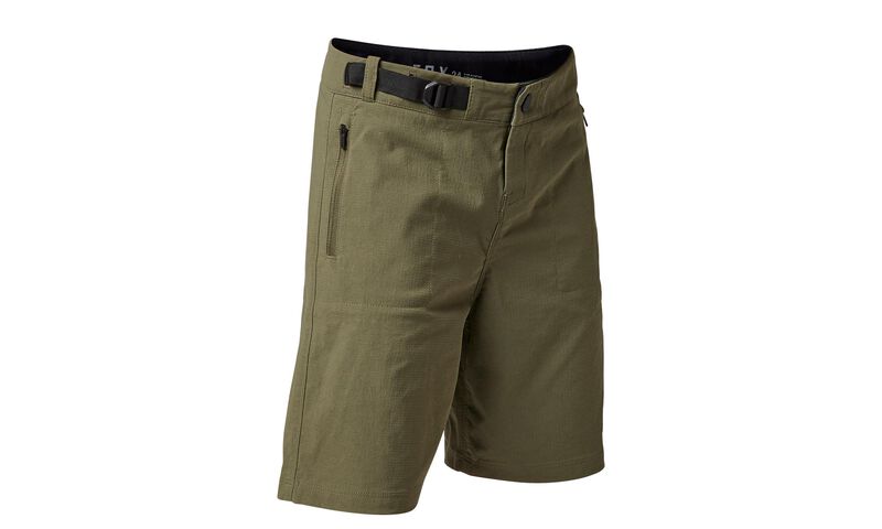 FOX KIDS RANGER SHORTS WITH LINER OLIVE GREEN