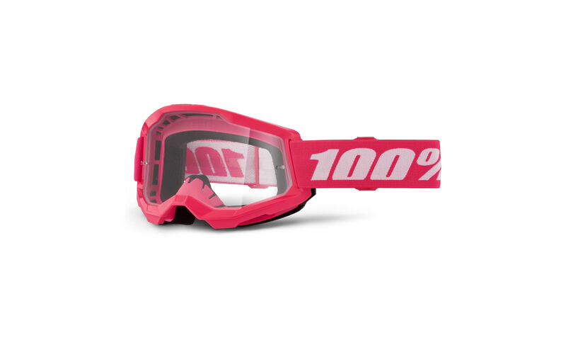 100% STRATA 2 YOUTH GOGGLE PINK  - CLEAR LENS