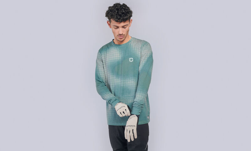 COMMENCAL SOFTECH LONG SLEEVE JERSEY CAMO GRID GREEN