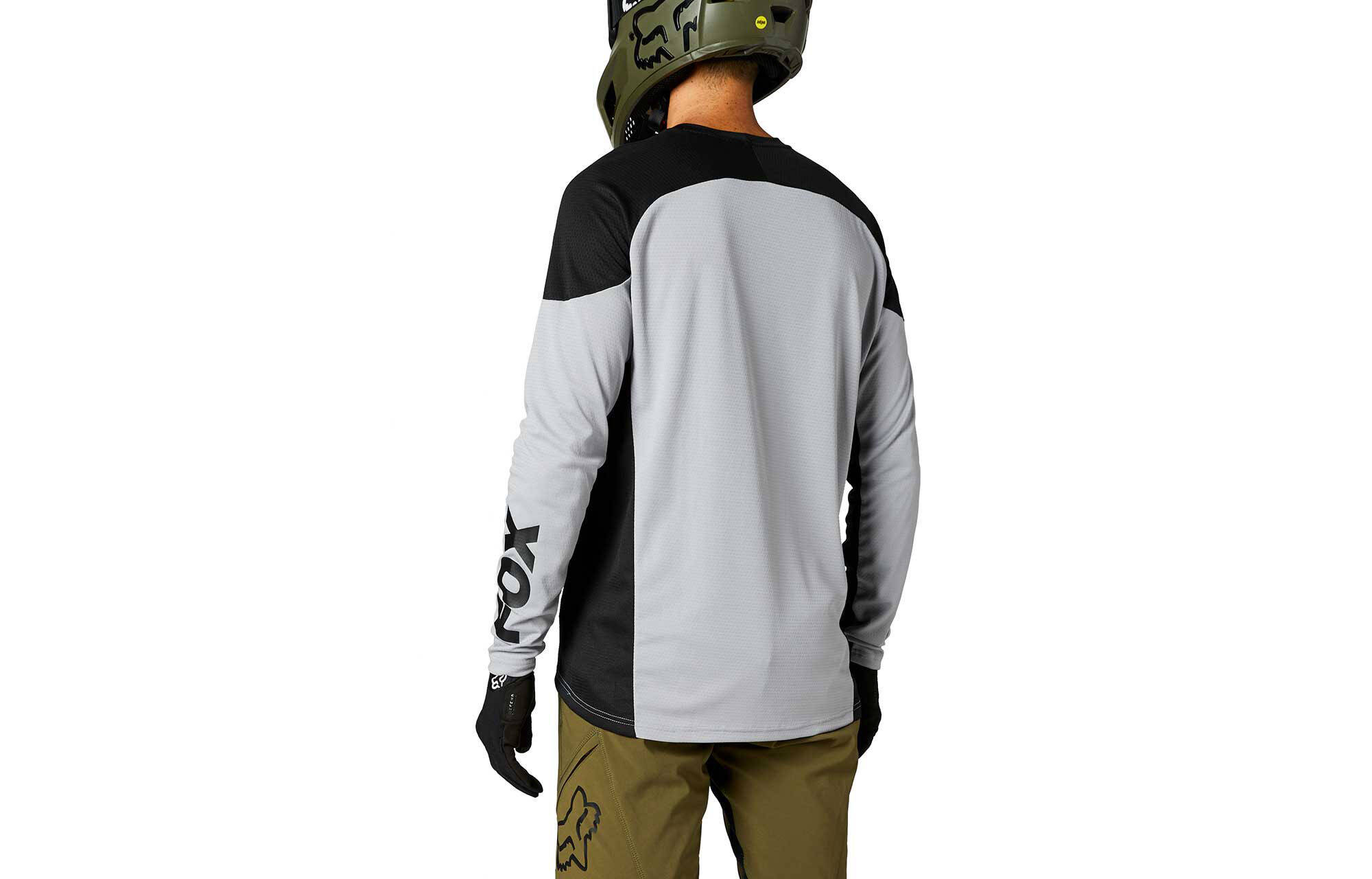 MAILLOT MANGAS LARGAS FOX DEFEND STEEL GREY image large number 0
