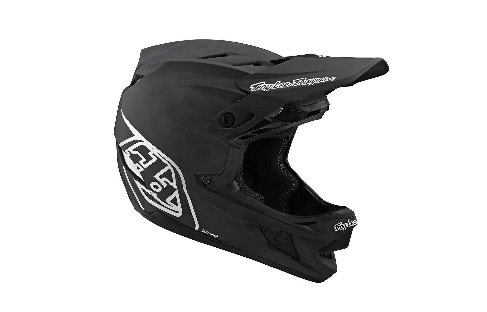 CASCO TROY LEE DESIGNS D4 CARBON - STEALTH BLACK/SILVER image large number 5