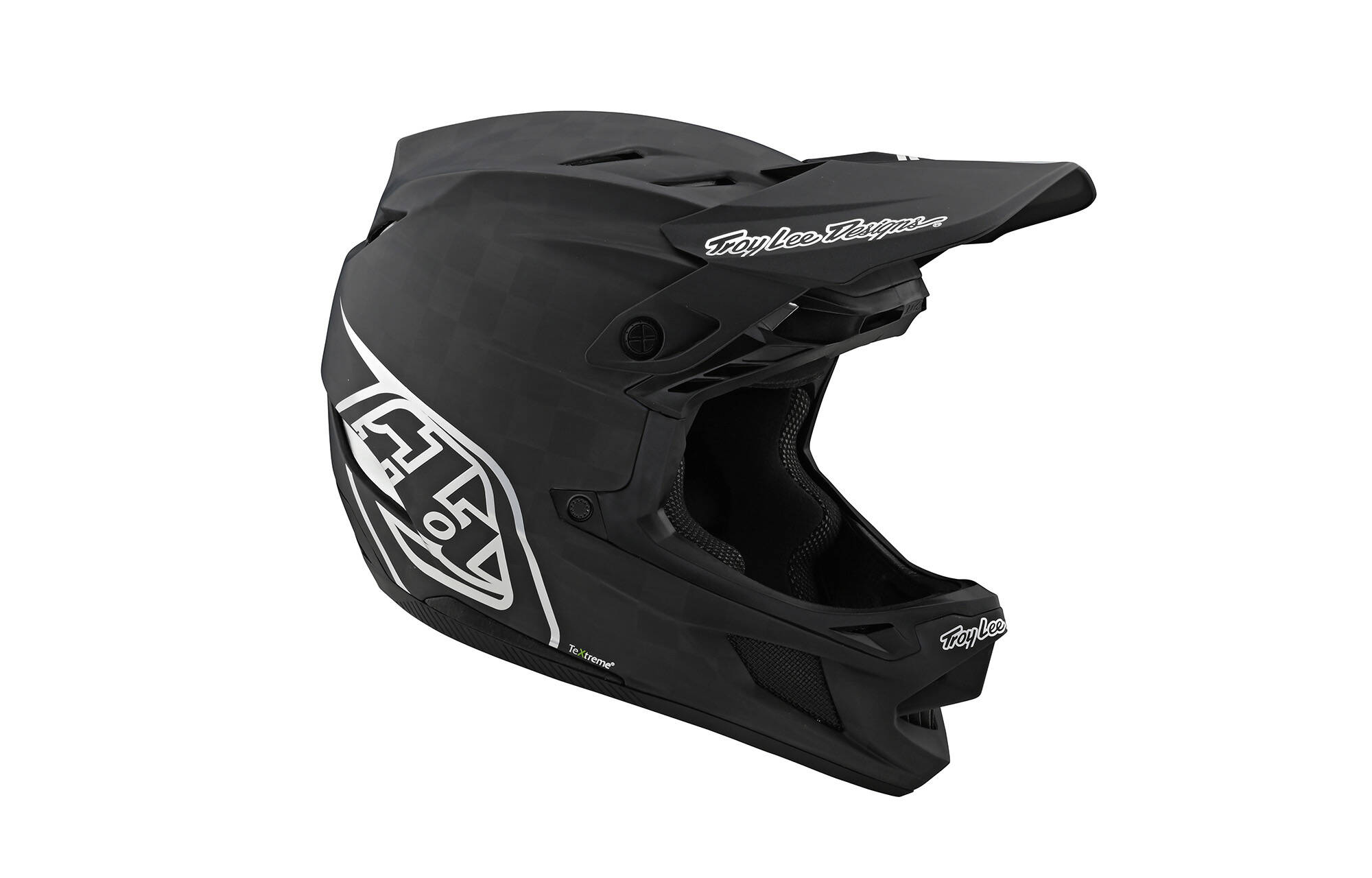 CASQUE TROY LEE DESIGNS D4 CARBON - STEALTH BLACK/SILVER image large number 5