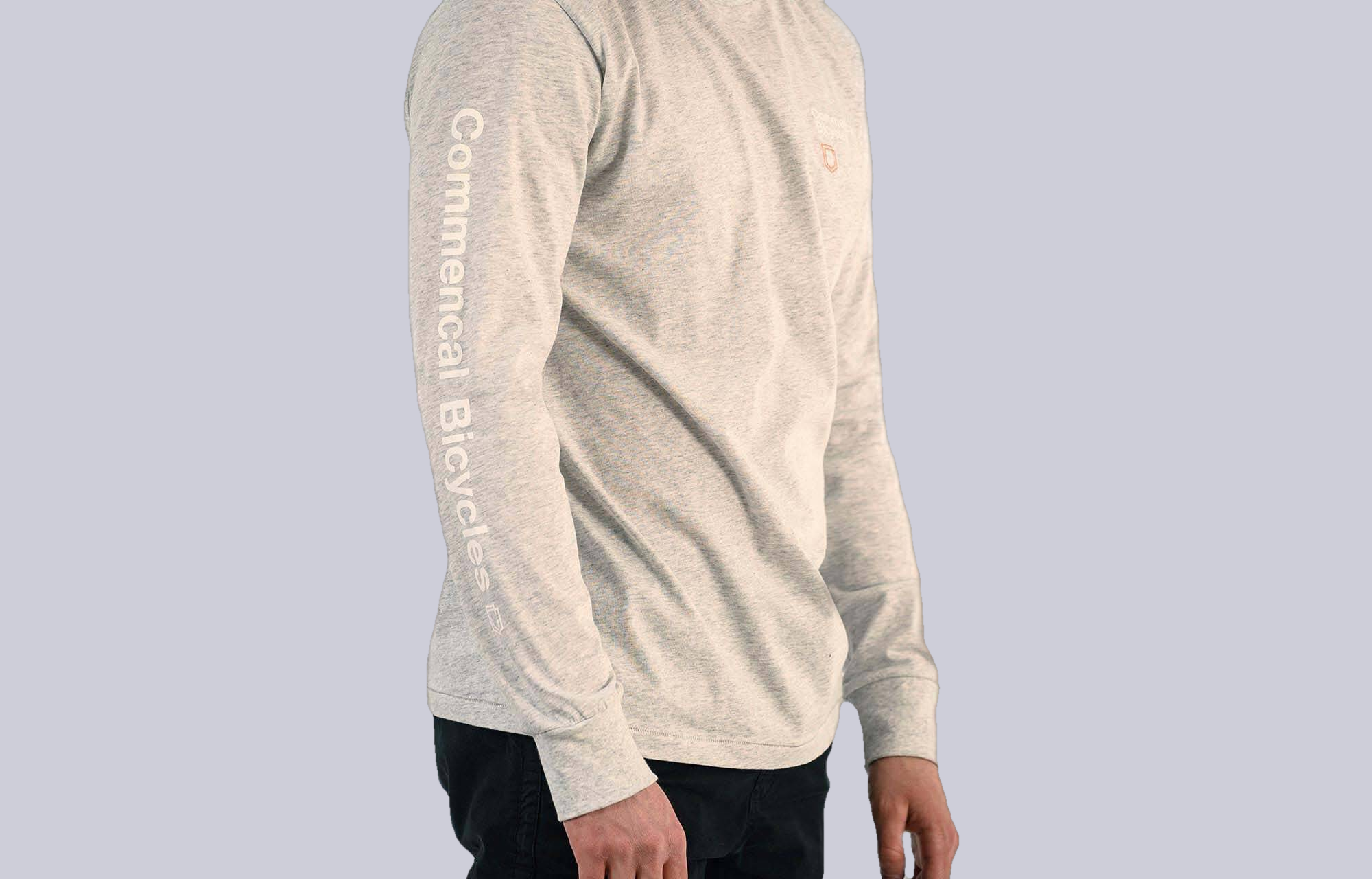T-SHIRT MANCHES LONGUES COMMENCAL LIGHT GREY image large number 1