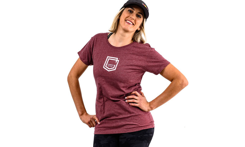 COMMENCAL GIRL SHIELD T-SHIRT BURGUNDY