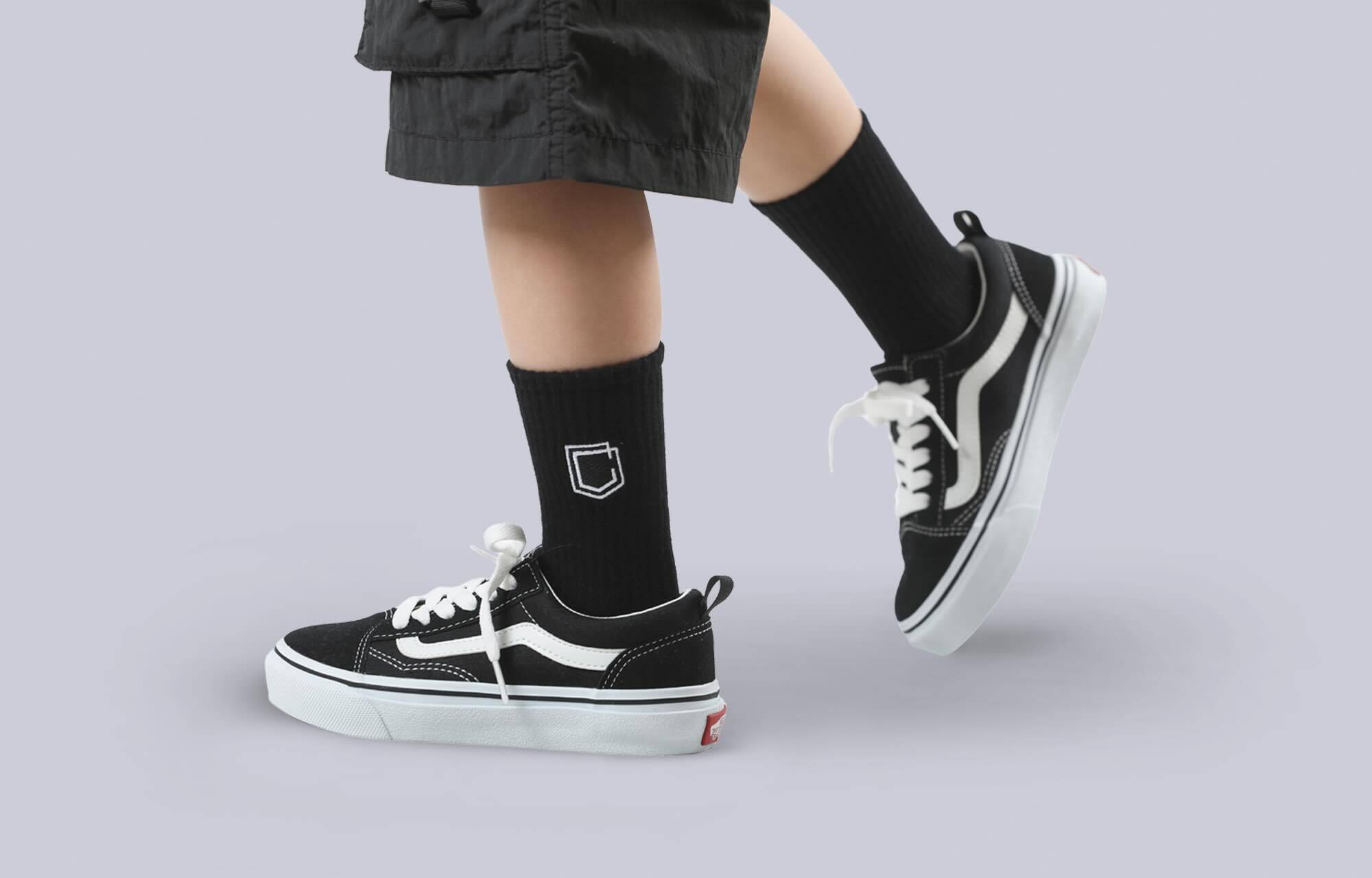COMMENCAL SHIELD BLACK LIGHT CALCETINES KIDS image large number 1