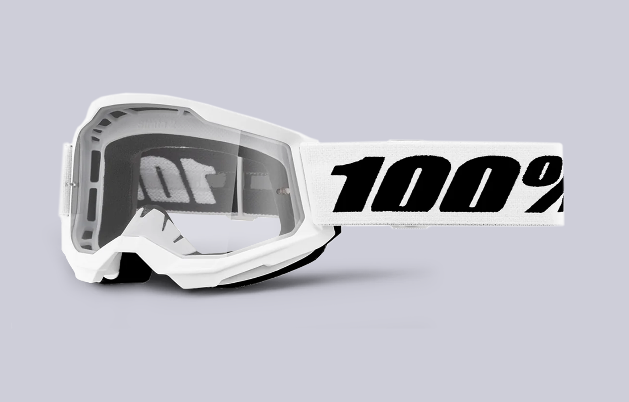 STRATA 2 YOUTH GOGGLES NEON WHITE - CLEAR LENS image cover number 0