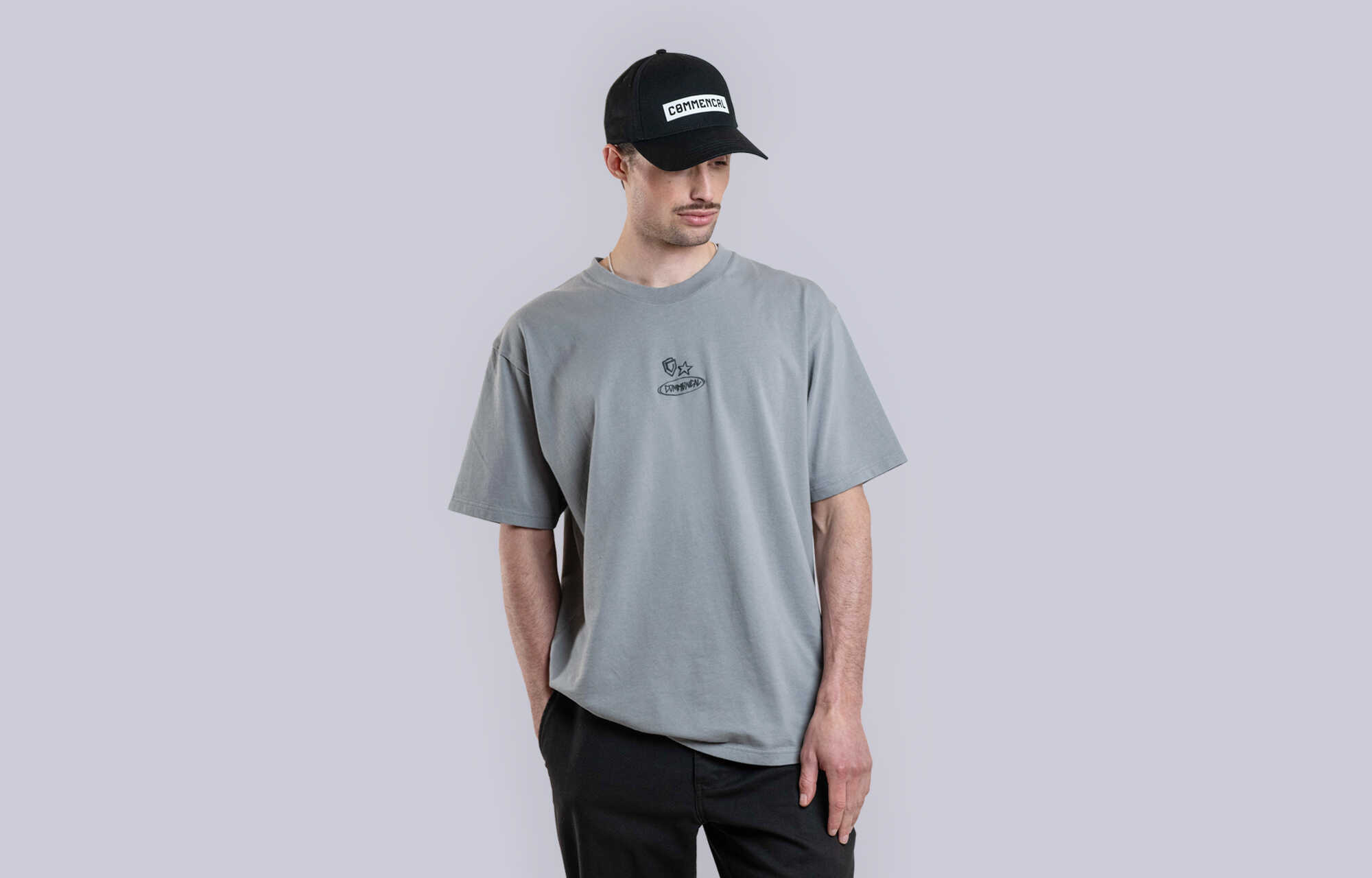 T-SHIRT COMMENCAL LOOSE FIT LOGORAMA GREY image large number 0