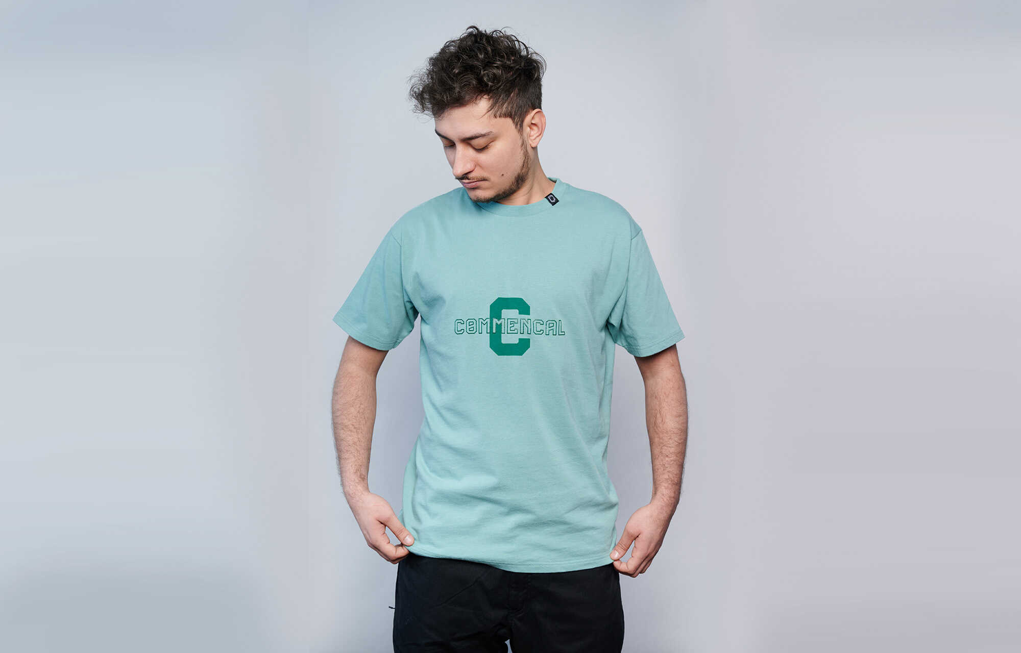 T-SHIRT COMMENCAL LOOSE FIT LIGHT UNIVERSITY MINT image cover number 0