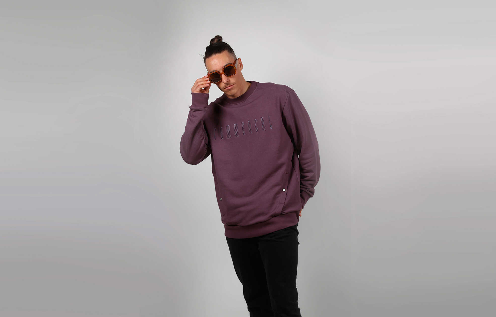 COMMENCAL REGULAR FIT CREWNECK OLD PURPLE image cover number 0