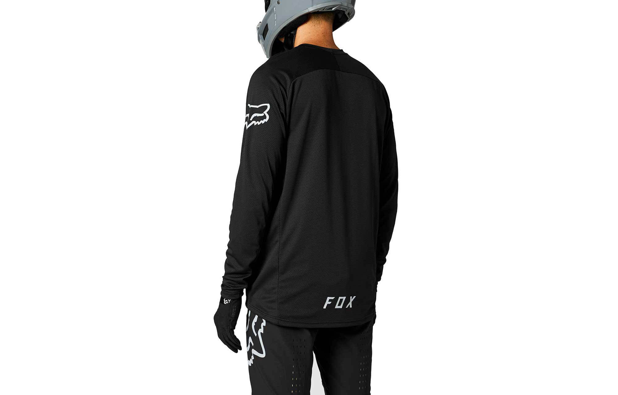 MAILLOT MANGAS LARGAS FOX DEFEND BLACK image large number 0