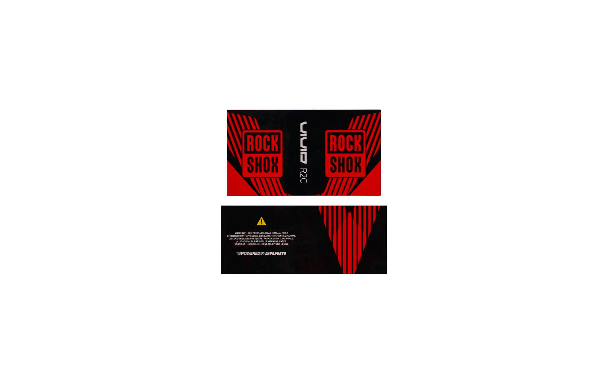RED STICKER FOR ROCK SHOX VIVID R2C image cover number 0