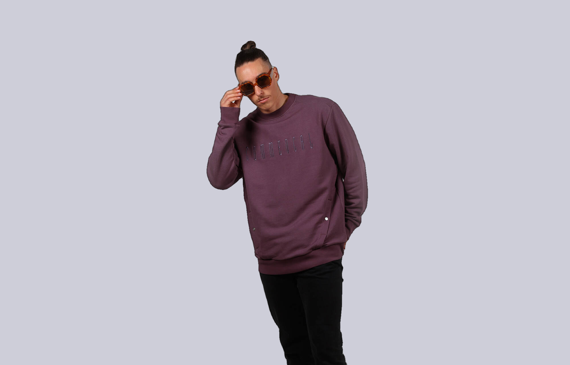 CREWNECK COMMENCAL REGULAR FIT OLD PURPLE image cover number 0
