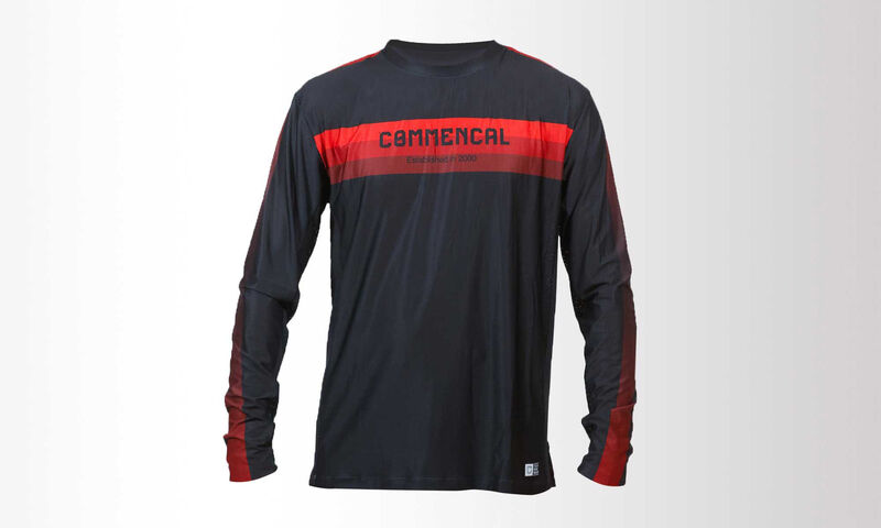COMMENCAL LONG SLEEVE RACE JERSEY RED POLYCHROM