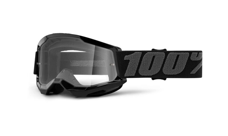 100% STRATA 2 YOUTH GOGGLE BLACK - CLEAR LENS