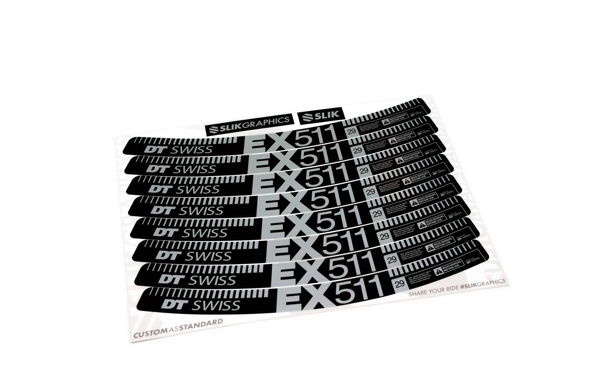 KIT DE ADHESIVOS PARA LLANTAS EX 511 SILVER MATT 29" CUSTOM image cover number 0
