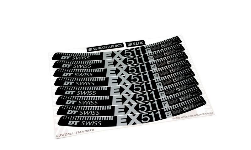 KIT DE ADHESIVOS PARA LLANTAS EX 511 SILVER MATT 29" CUSTOM