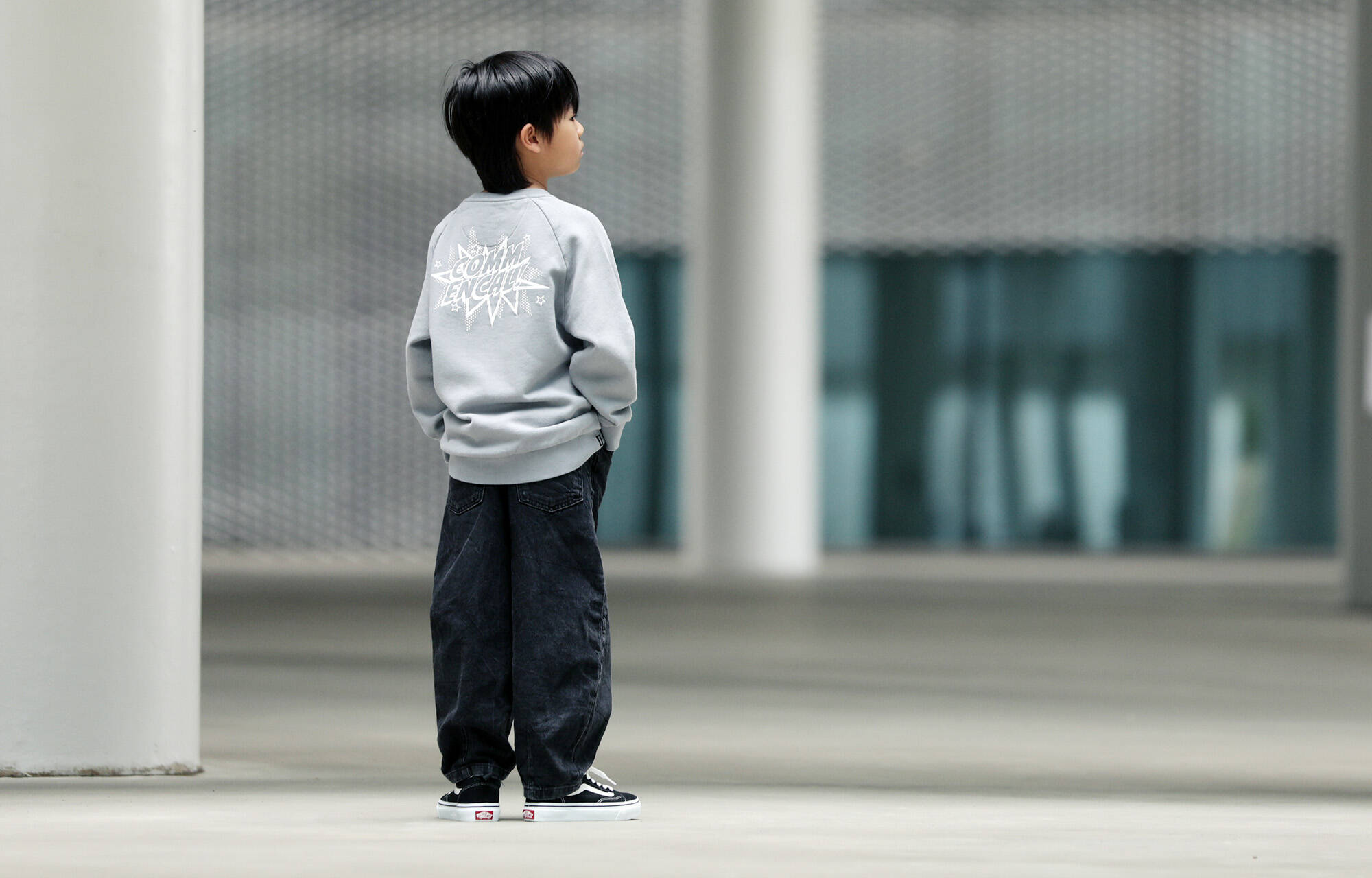 CREWNECK COMMENCAL KIDS CARTOON GREY image large number 1