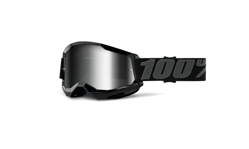 100% GOGGLE STRATA 2 BLACK - MIRROR SILVER