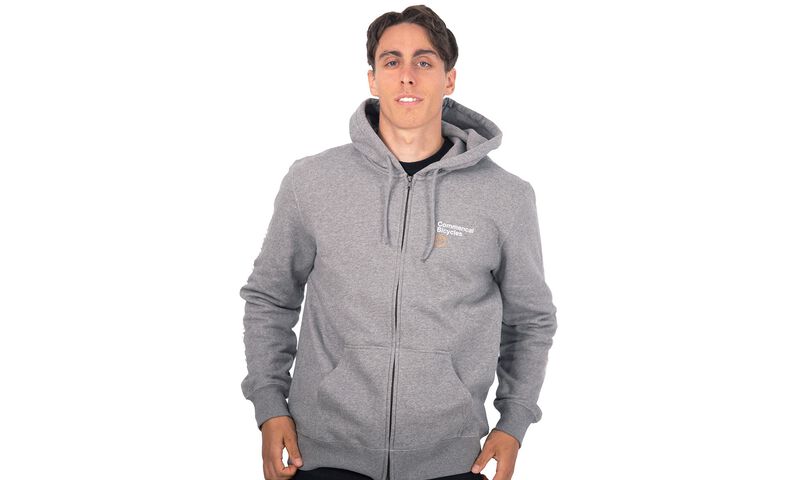 SUDADERA COMMENCAL GRIS CON CREMALLERA