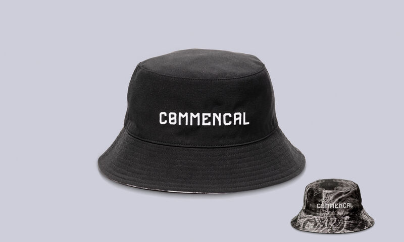 COMMENCAL REVERSIBLE BUCKET HAT BLACK PETROL