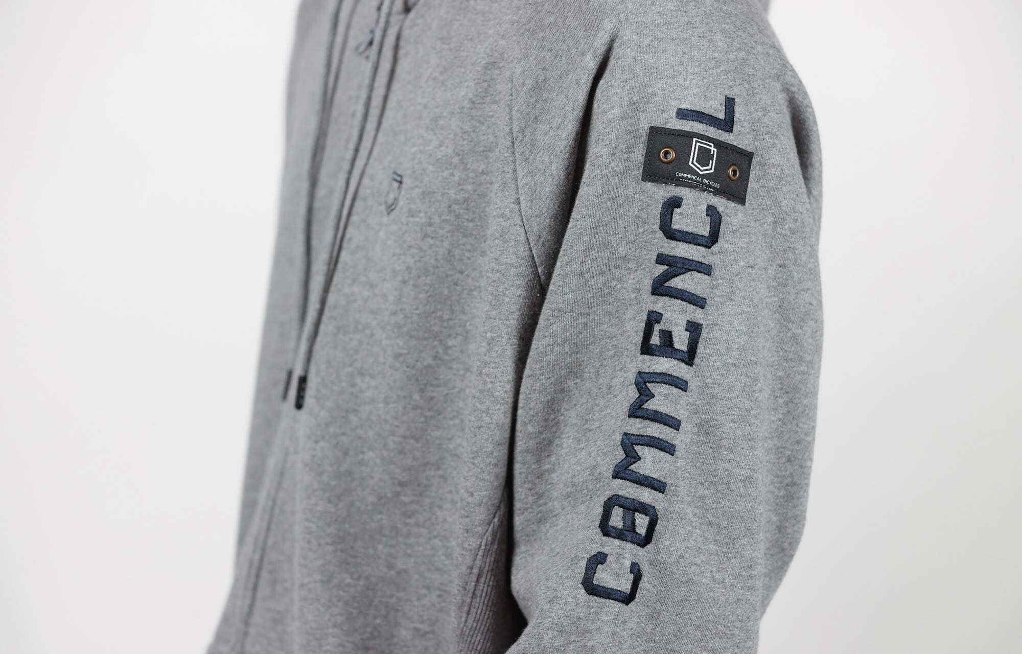 COMMENCAL ZIPPER HOODIE DARK MOLTED GREY image large number 3