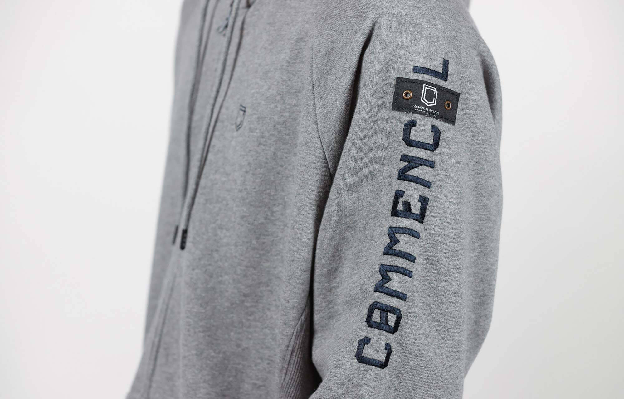 COMMENCAL ZIPPER HOODIE DARK MOLTED GREY image large number 3