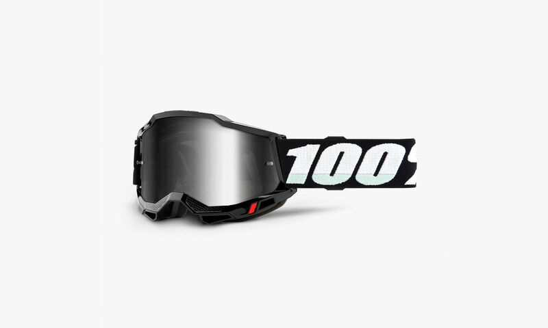 100% ACCURI GOGGLES BLACK - SILVER MIRROR LENS